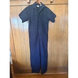 Levi's Mens Navy Blue Short Sleeve Harley-Davidson Patch Coveralls Jumpsuit M